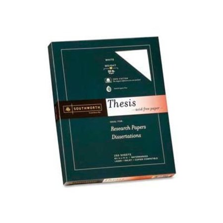 SOUTHWORTH COMPANY Southworth® Thesis Paper, 8-1/2" x 11", 20 lb, 100% Cotton, Bright White, 250 Sheets/Pack 3512010